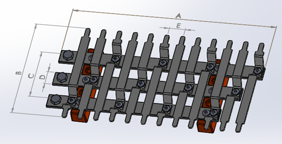 barramentos bifasico 150A